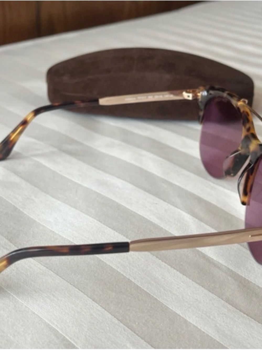 Tom Ford Tortoiseshell Frame Sunglasses with Brown Lenses - Picture 7 of 7